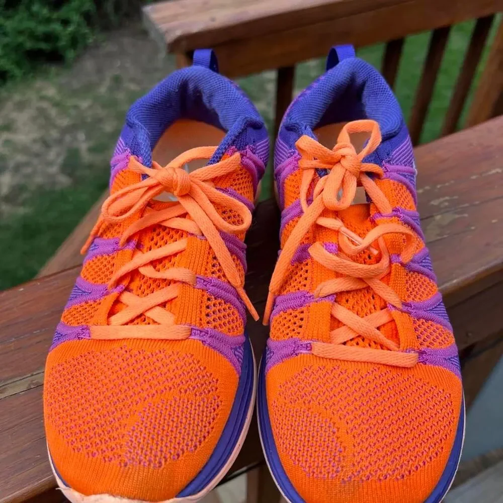 Nike Women's 9.5 Orange Purple Road Running Jog Walking Sneakers